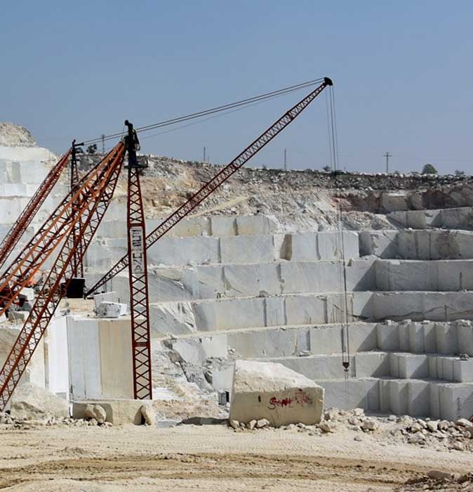 Indian White Marble Mining